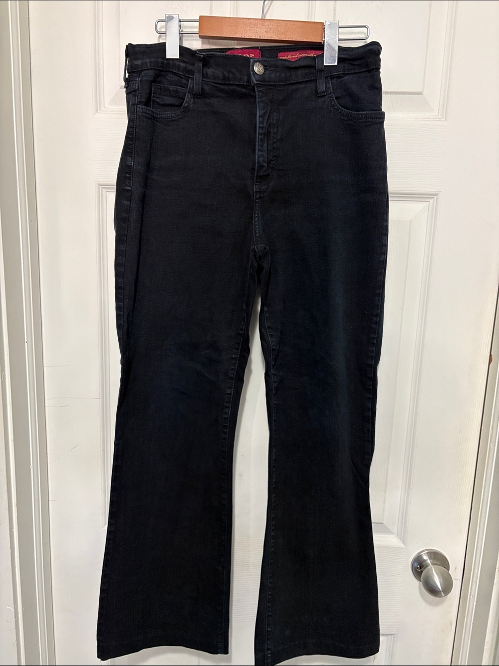 NYDJ Women's Black Stretch Flared Jeans